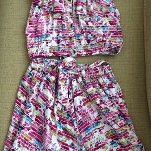 Girls 2 piece skirt set